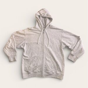 Hollister Women’s Oversized Heather Gray Zip-Up Hoodie Size S